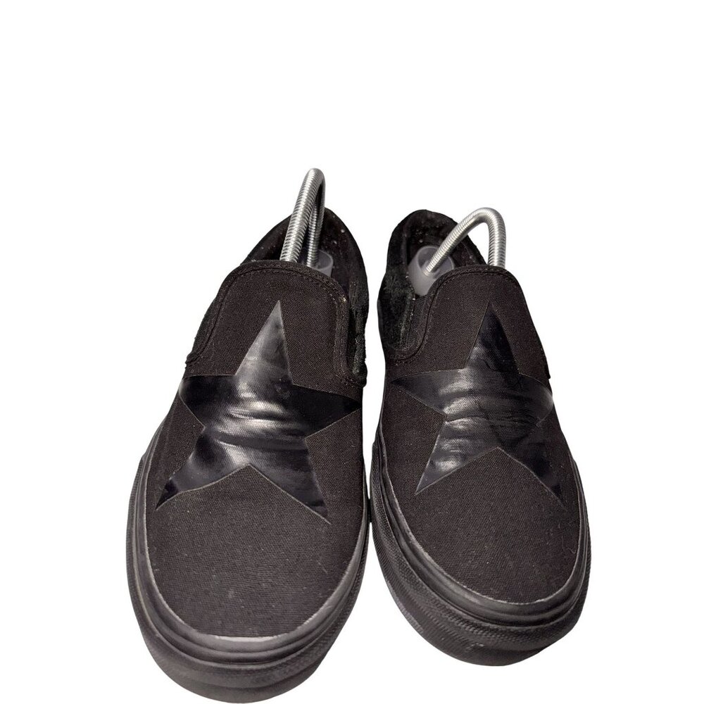Men 8 womens 9.5 David Bowie X Vans Black Suede & Canvas Star Slip-On Sneakers S - Picture 2 of 11